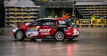 Efren Llarena y Sara Fernández concluyen terceros en la primera etapa del Rally Islas Canarias